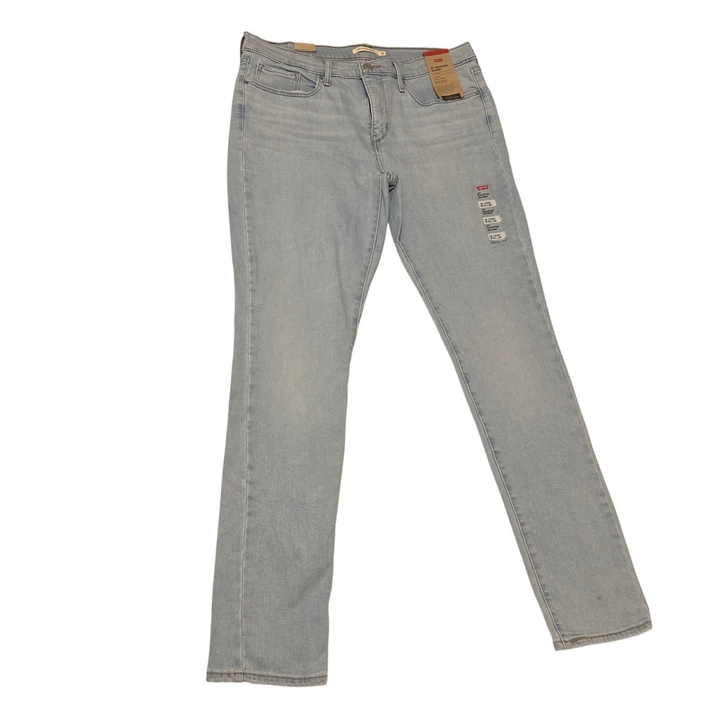 Levis 311 Shaping Skinny Jeans Light Wash Blue Mid Rise Denim W33 L32 NEW